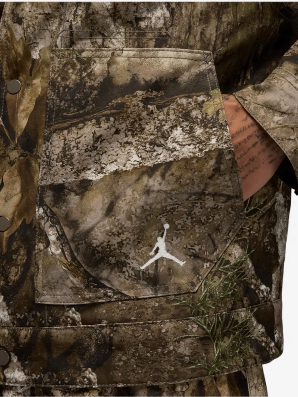 XL-tall Jordan Men's Camouflage Field Jacket -‎ Brown/Green